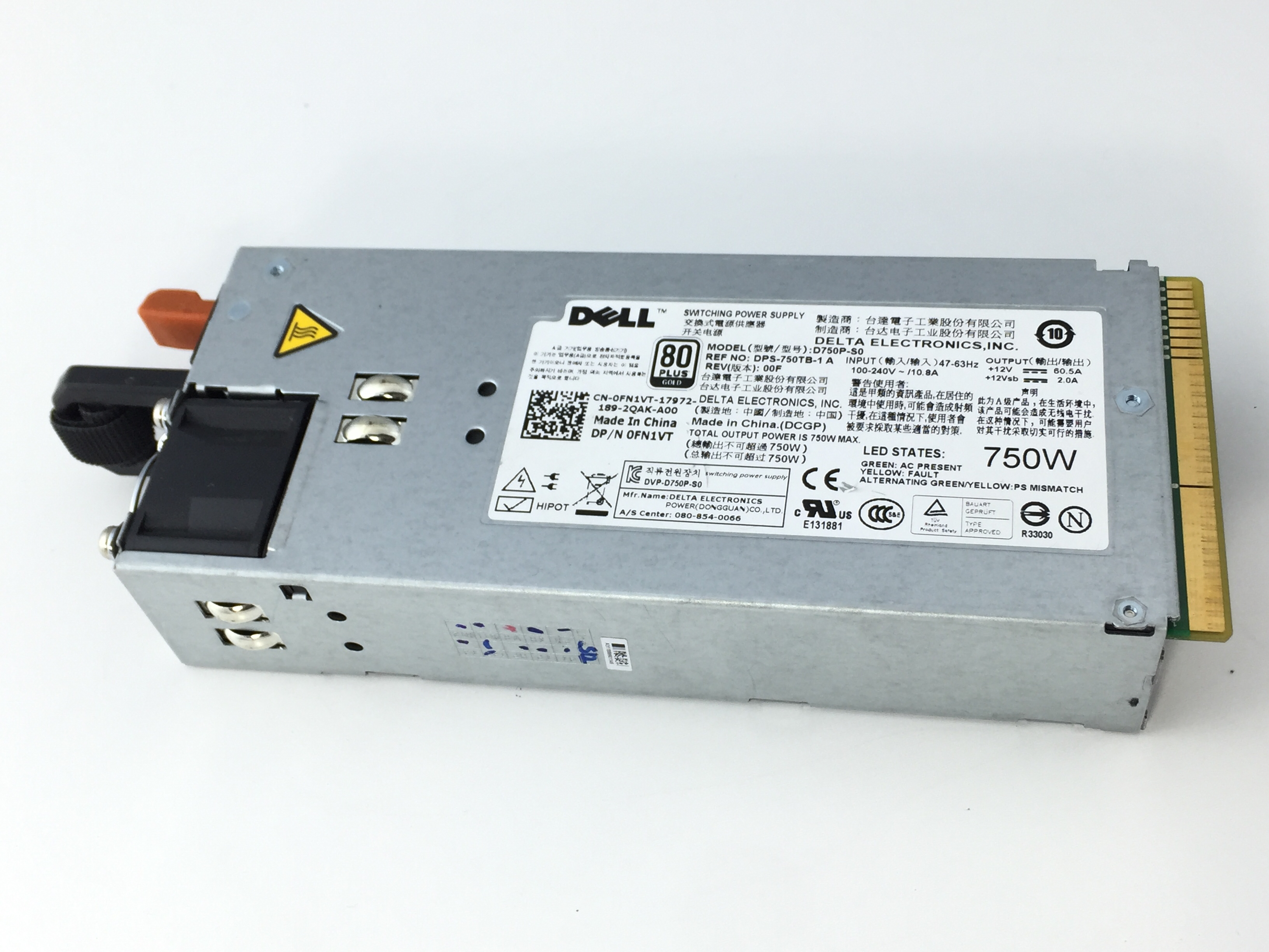 Dell PowerEdge R510/R810/R910/T710 750W Power Supply (FN1VT)