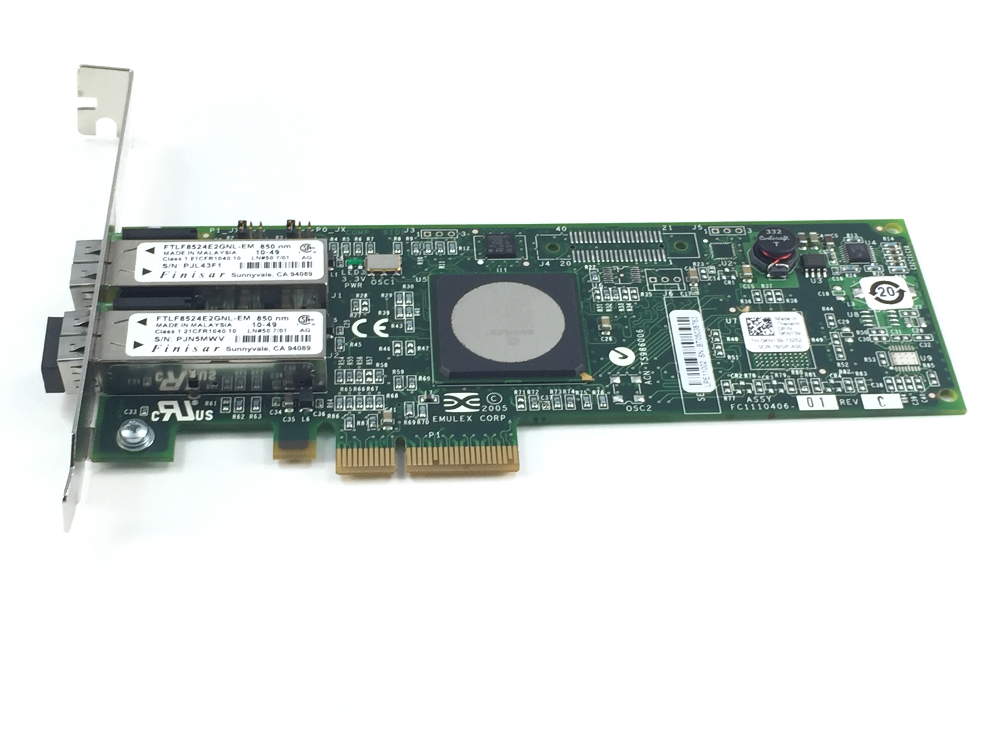 Dell Emulex LPE11002 4GB Dual Port PCI-E Fibre Channel Network Card (KN139)