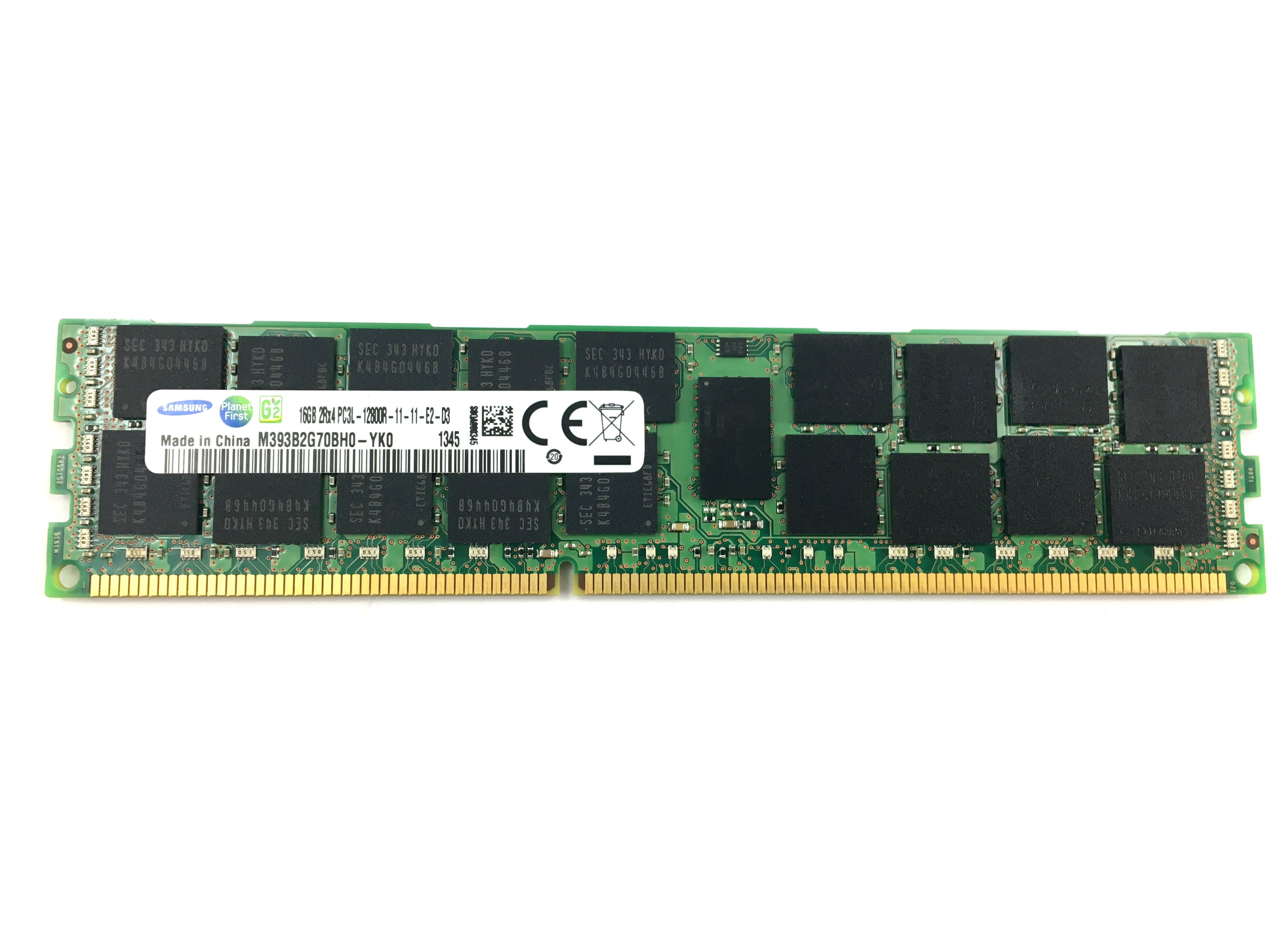 Samsung 16GB 2RX4 PC3L-12800R DDR3 ECC Registered Memory (M393B2G70BH0-YK0)