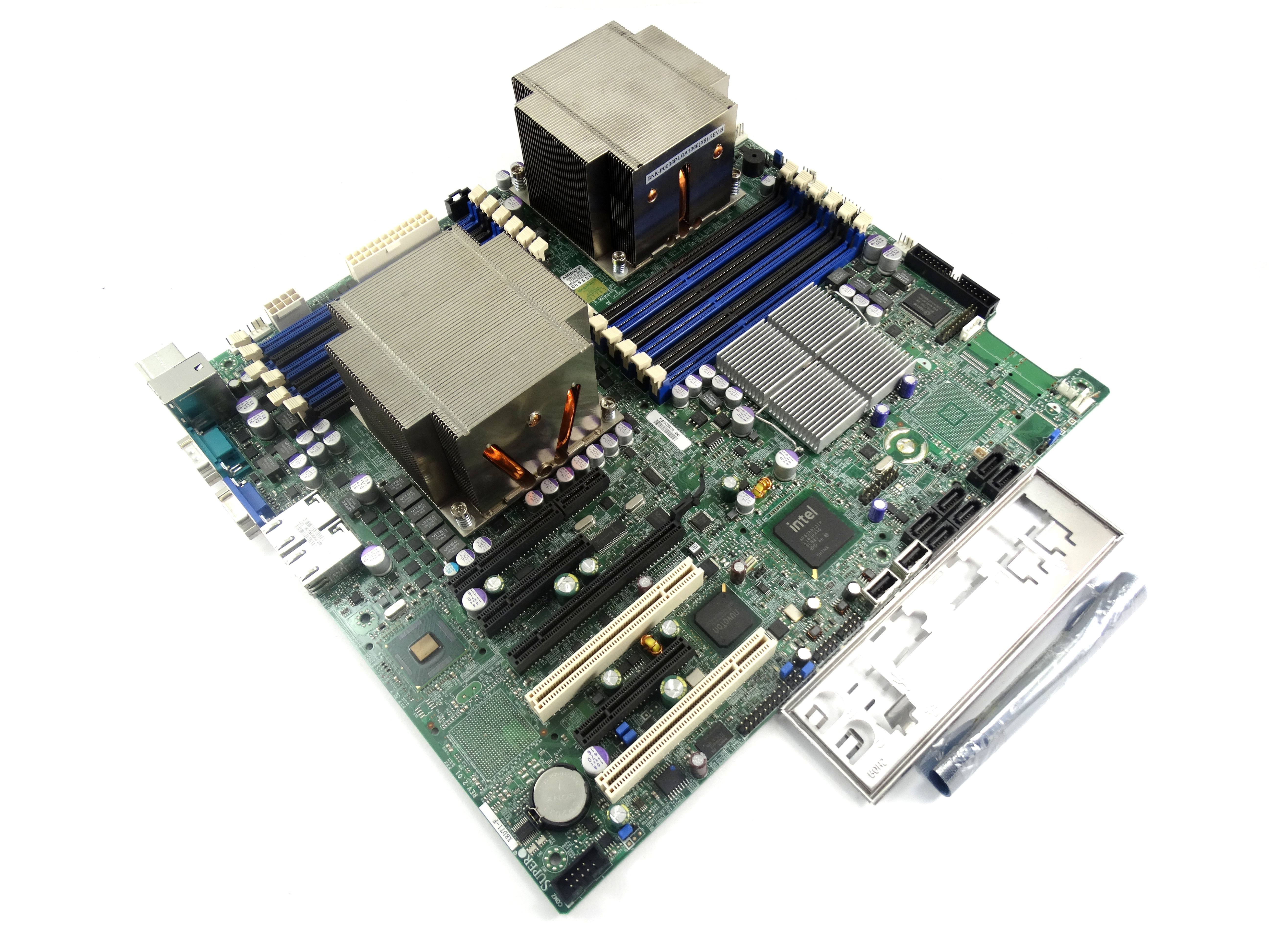 Supermicro LGA1366 Motherboard w/ Heatsinks & I/O Plate Rev 2.01 (X8DTI-F)