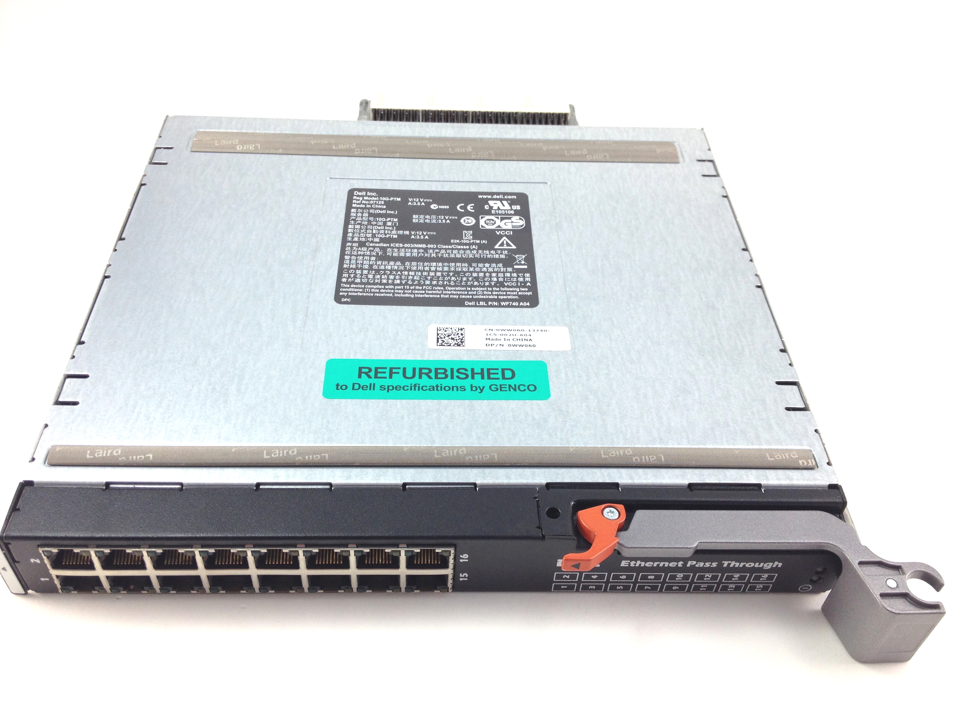 Dell Powervault 10G-Ptm 16Port Ethernet Pass Through Module (WW060)