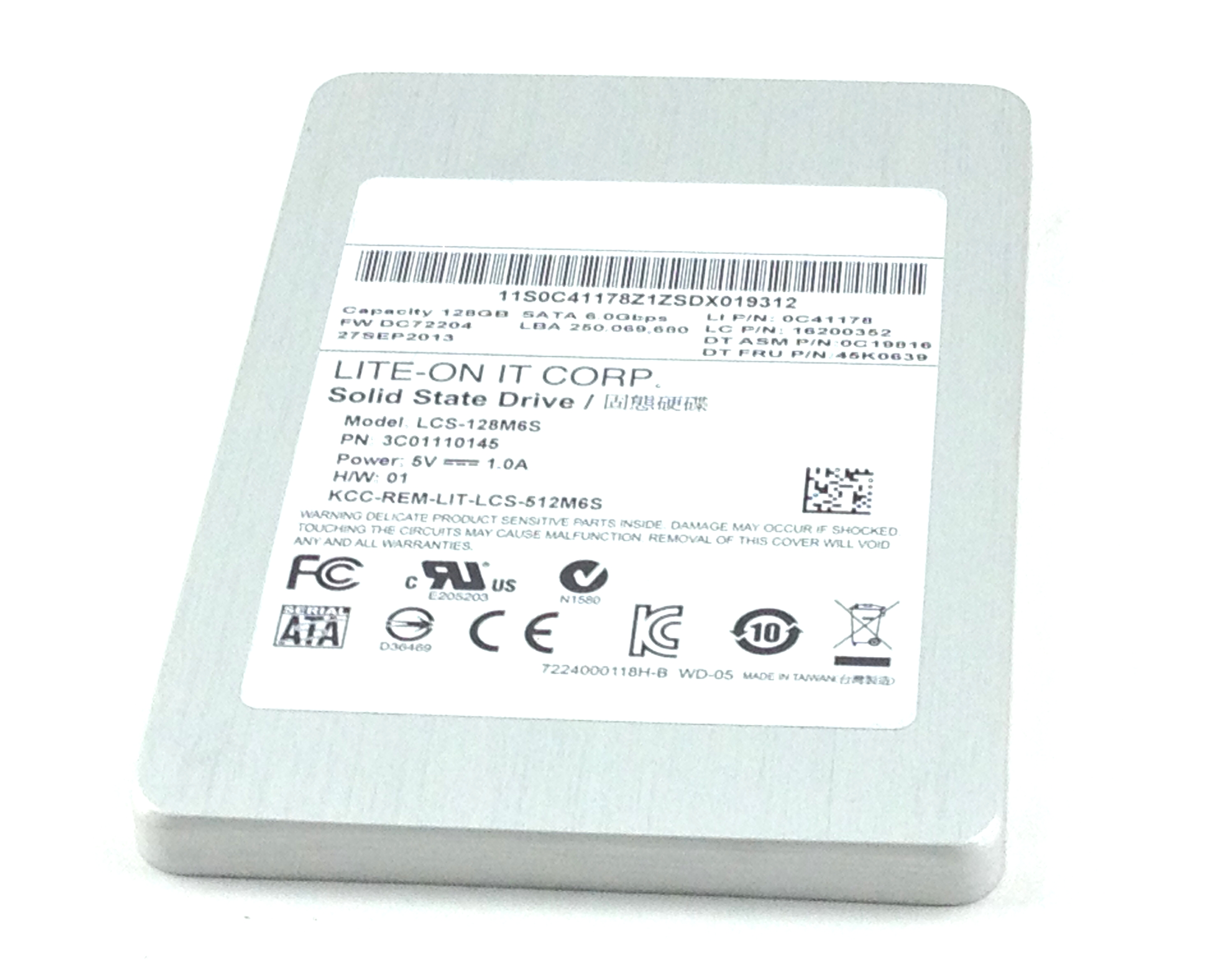Lite-On Lcs-128M6S 128GB 6Gbps SATA 2.5'' Solid State Drive (45K0639)