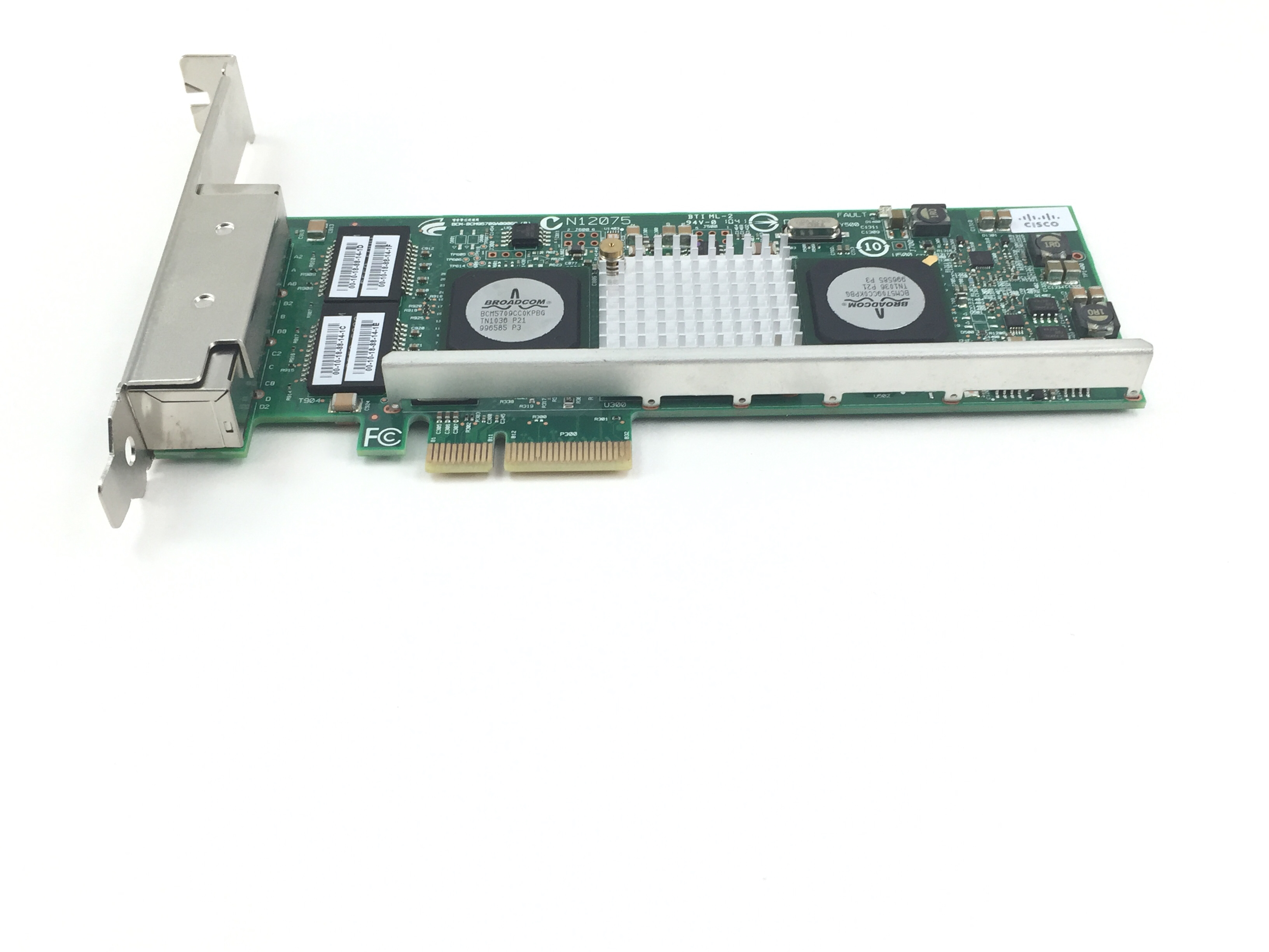 Cisco Broadcom Gigabit Ethernet Pci E Network Card 4 Port N175