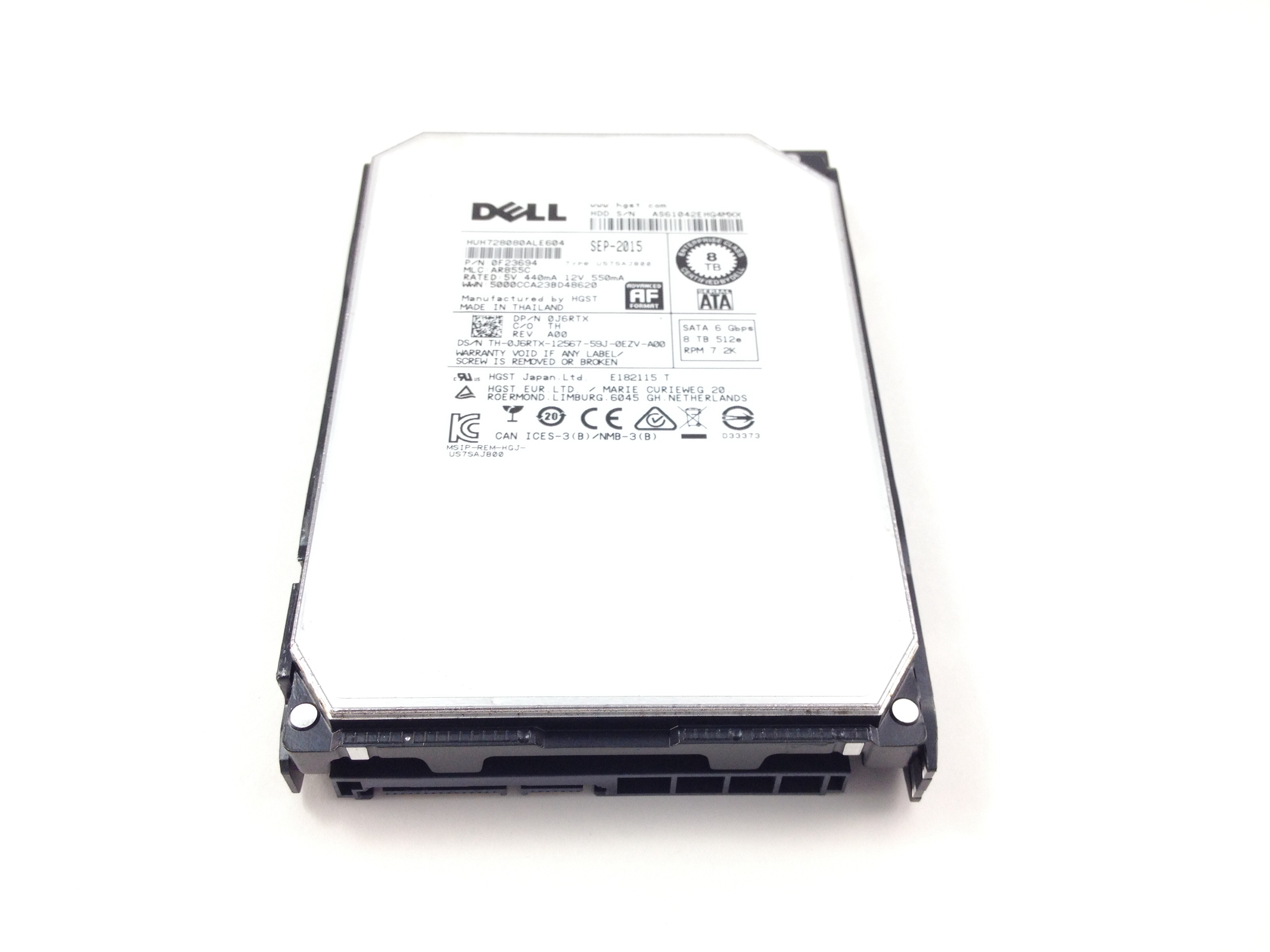 Dell Enterprise 8TB 7.2K 6Gbps SATA 3.5'' Hard Drive (J6RTX)