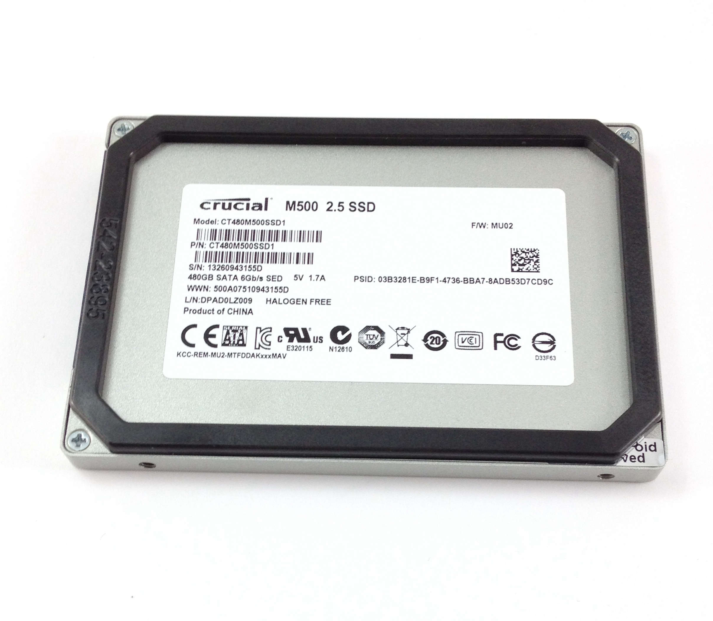 Crucial M500 480Gb 6Gbps SATA Iii 2.5'' Mlc SSD Solid State Drive (CT480M500SSD1)