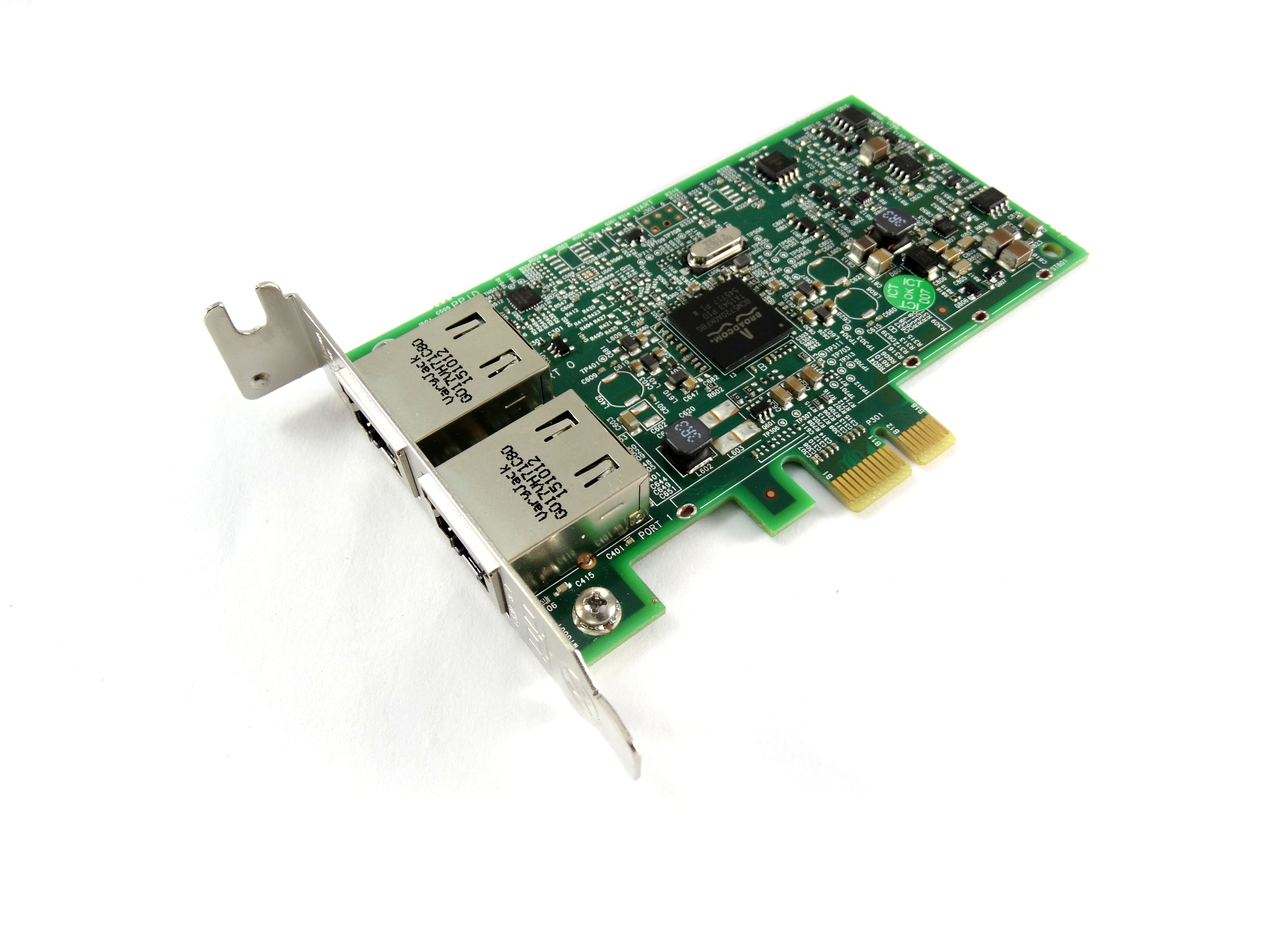 DELL BROADCOM 5720 DUAL PORT GIGABIT ETHERNET PCI-E NETWORK INTERFACE CARD (557M9)