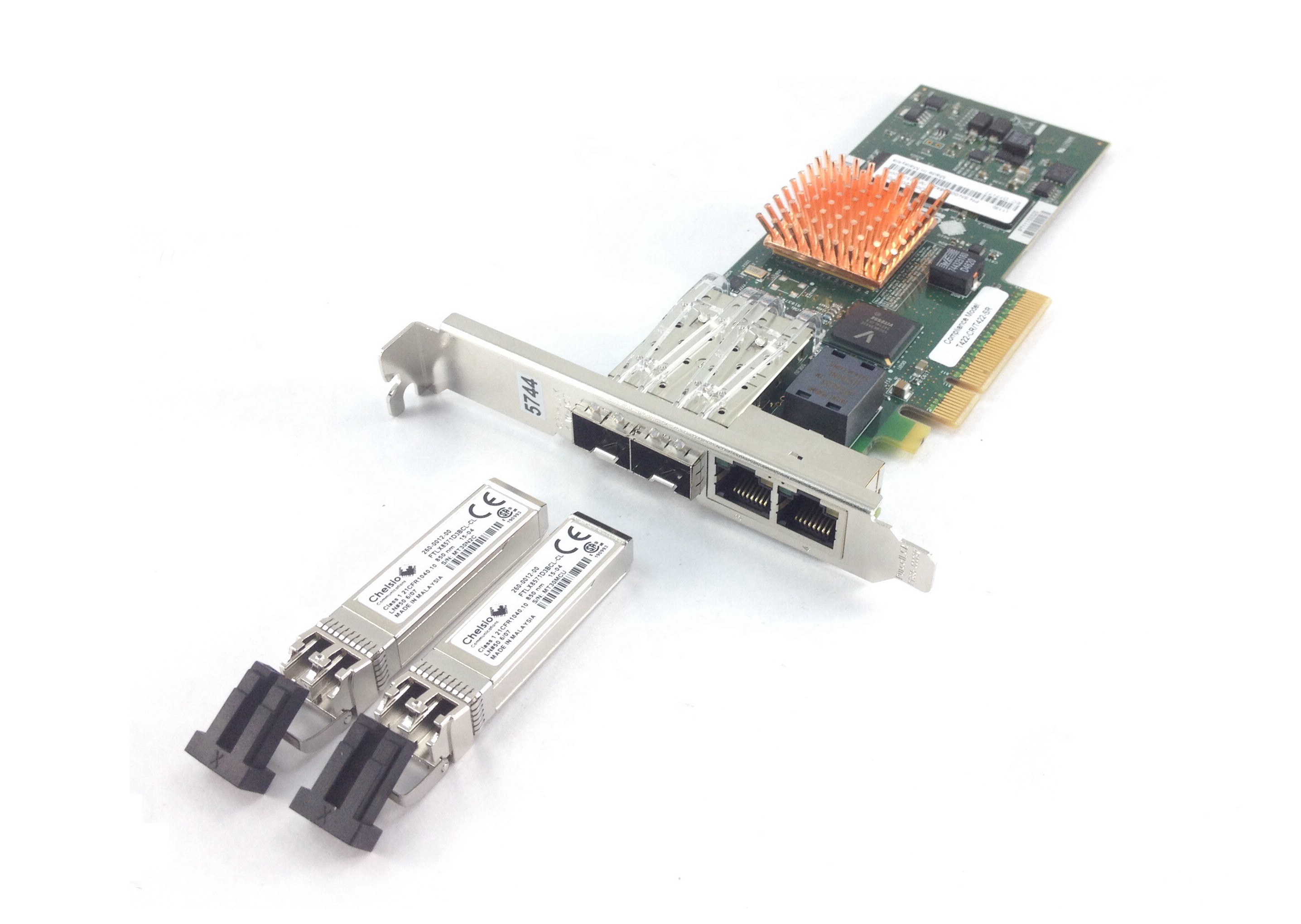 IBM Chelsio Quad-Port 2x 1GbE + 2x 10G SFP+ Linux Network Card (00E0842)