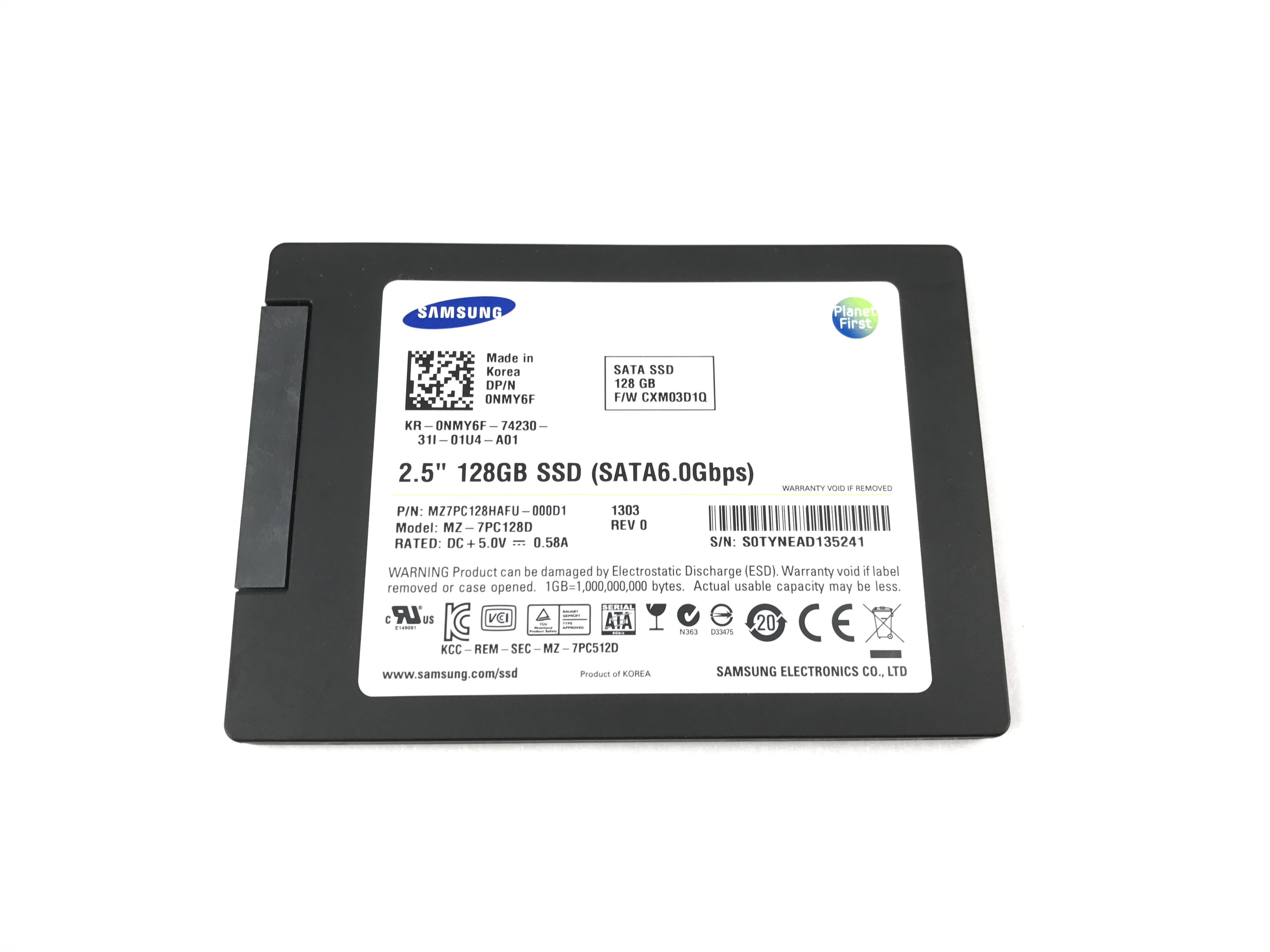 DELL SAMSUNG 128GB 6GbPS SATA 2.5'' SOLID STATE DRIVE (NMY6F)
