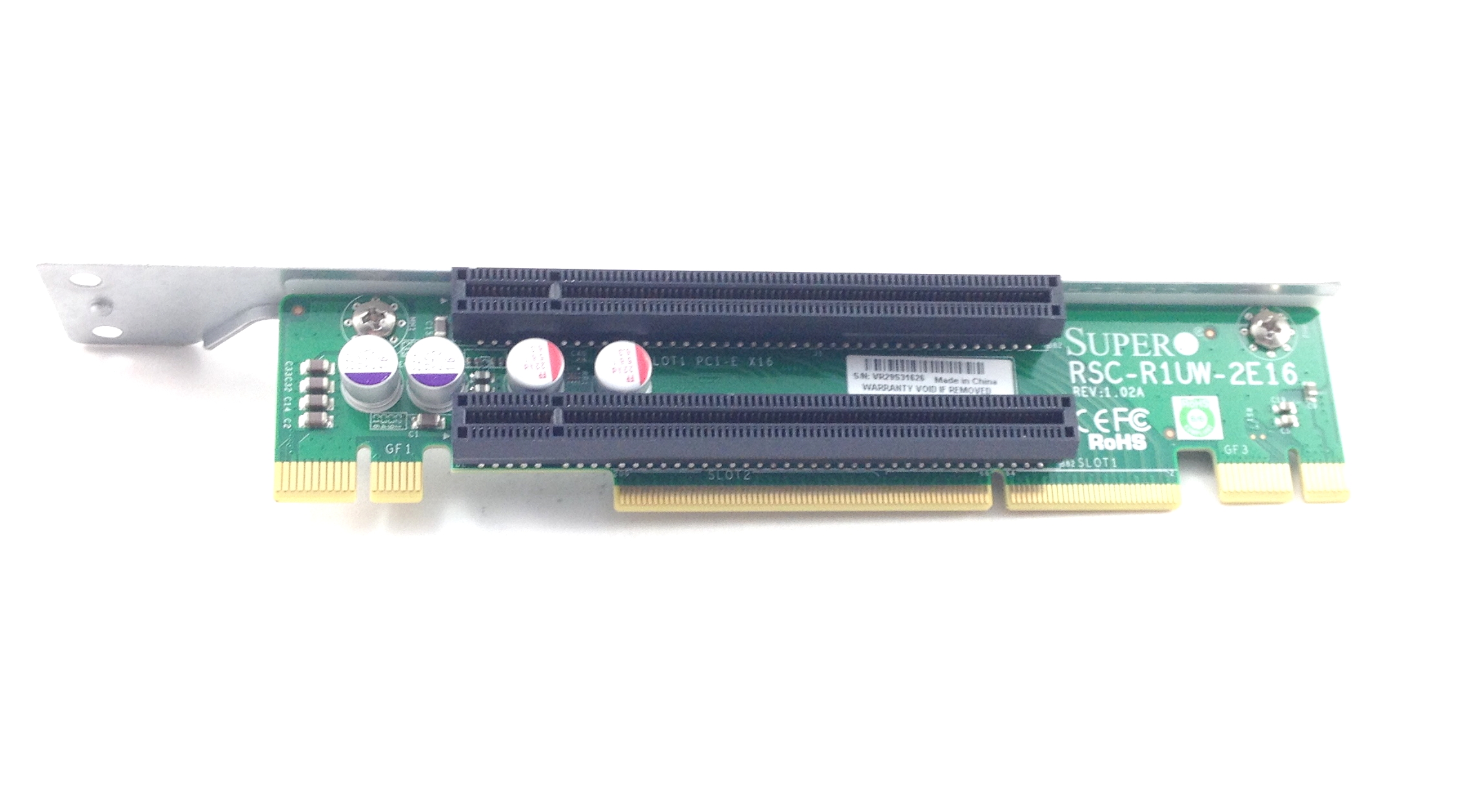 Supermicro 1U Server PCI-E X16 Riser Card (RSC-R1UW-2E16)