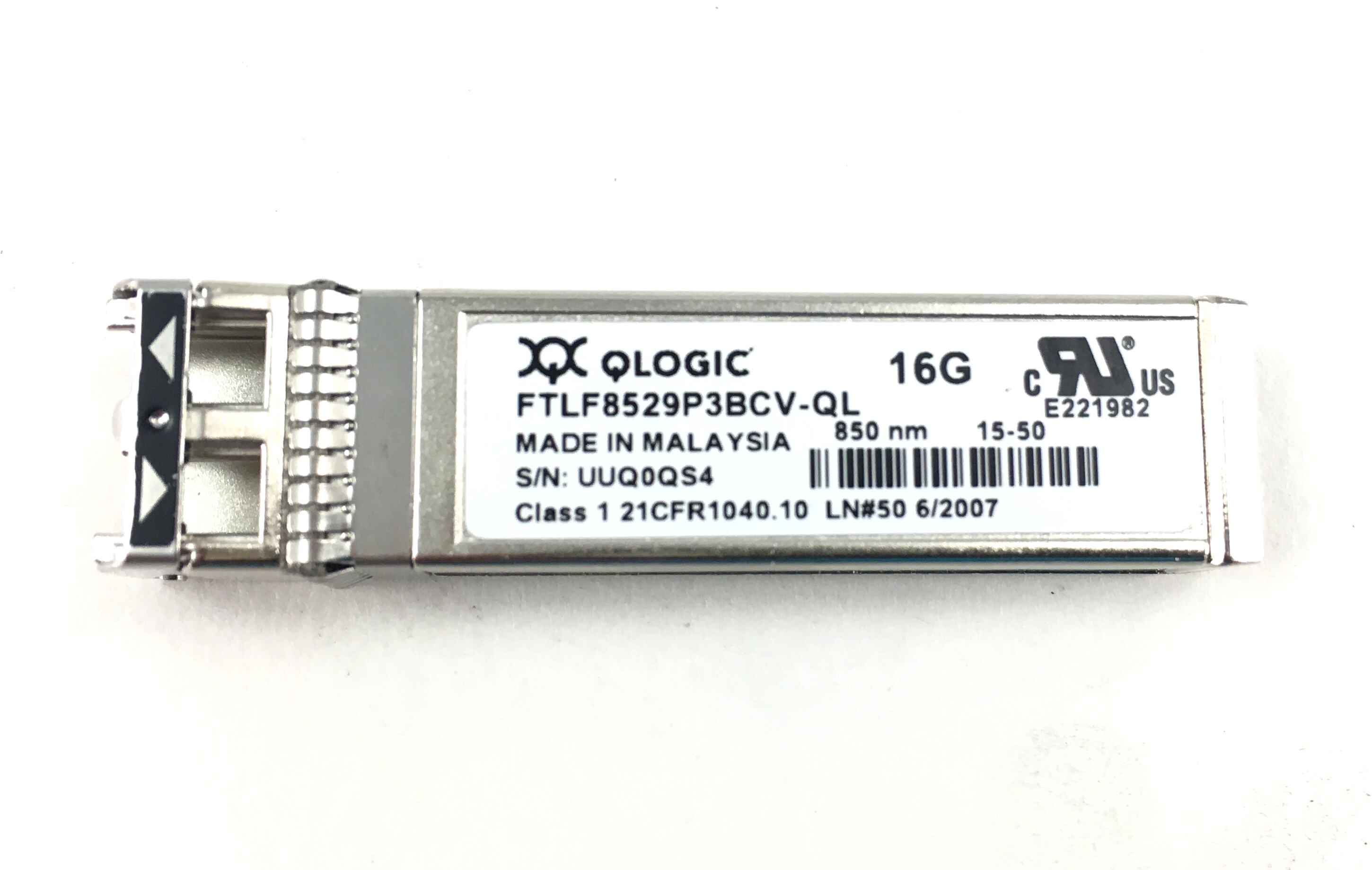 QLOGIC 16GB SHORT WAVE SFP TRANSCEIVER MODULE (FTLF8529P3BCV-QL)