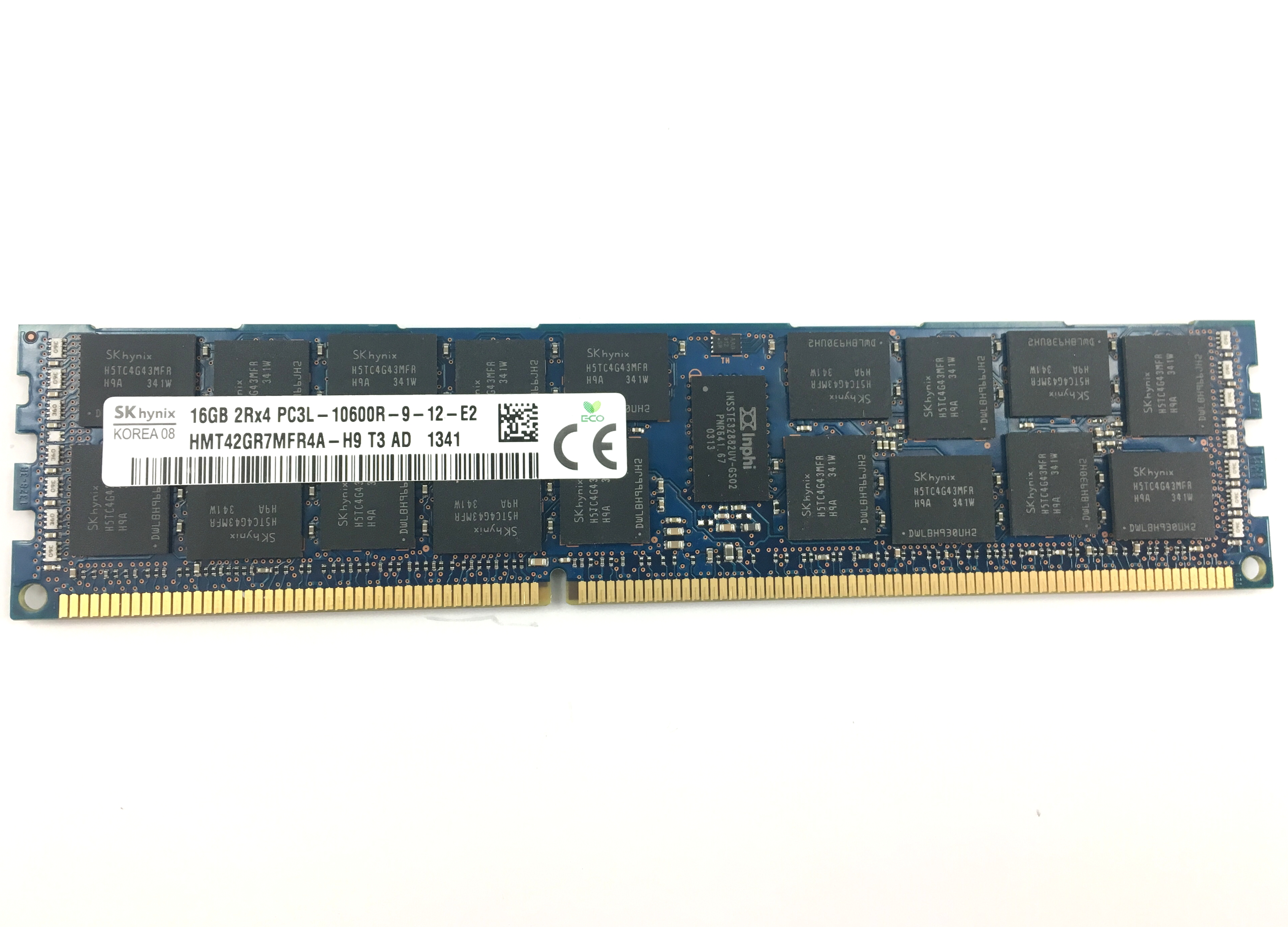 SKHynix 16GB 2Rx4 PC3L-10600R DDR3-1333MHz ECC Registered RAM Memory (HMT42GR7MFR4A-H9)