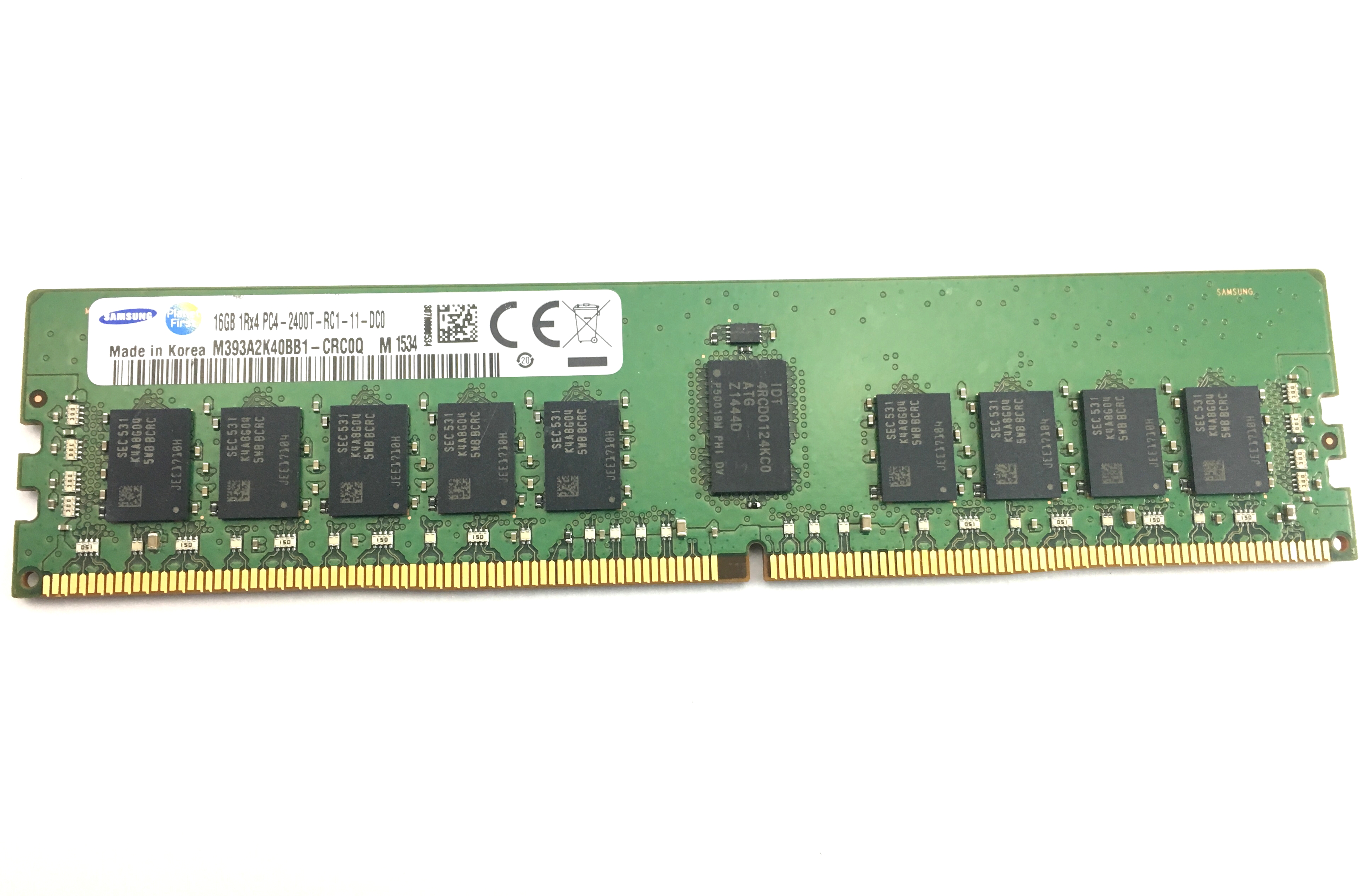 Samsung 16GB 1Rx4 PC4-2400T DDR4 ECC Registered Memory (M393A2K40BB1-CRC0Q)