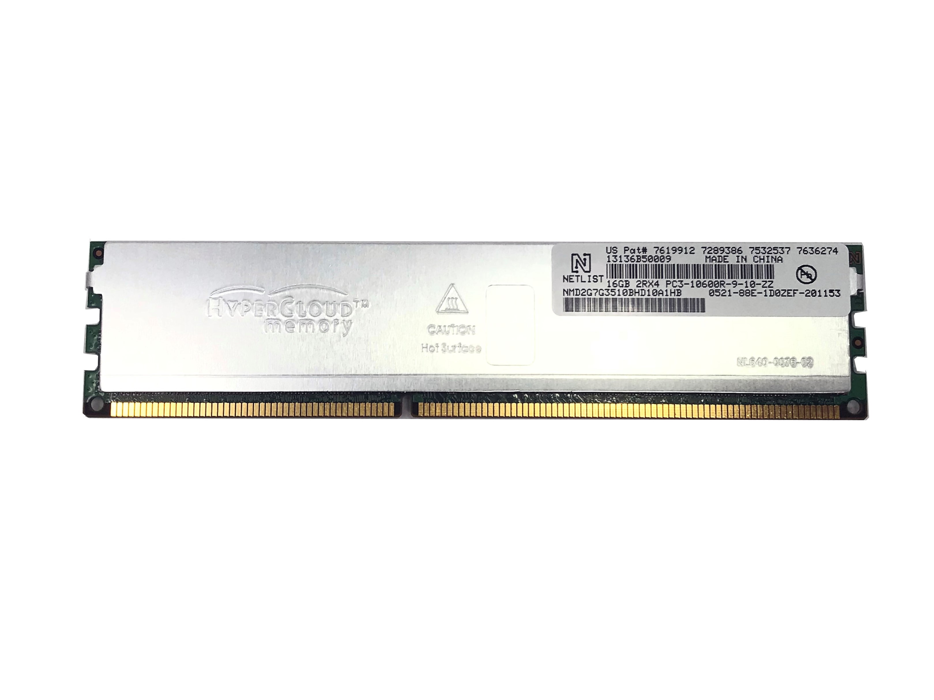 Netlist 16GB 2Rx4 PC3-10600R DDR3 ECC Registered Memory (NMD2G7G3510BHD10A1HB)