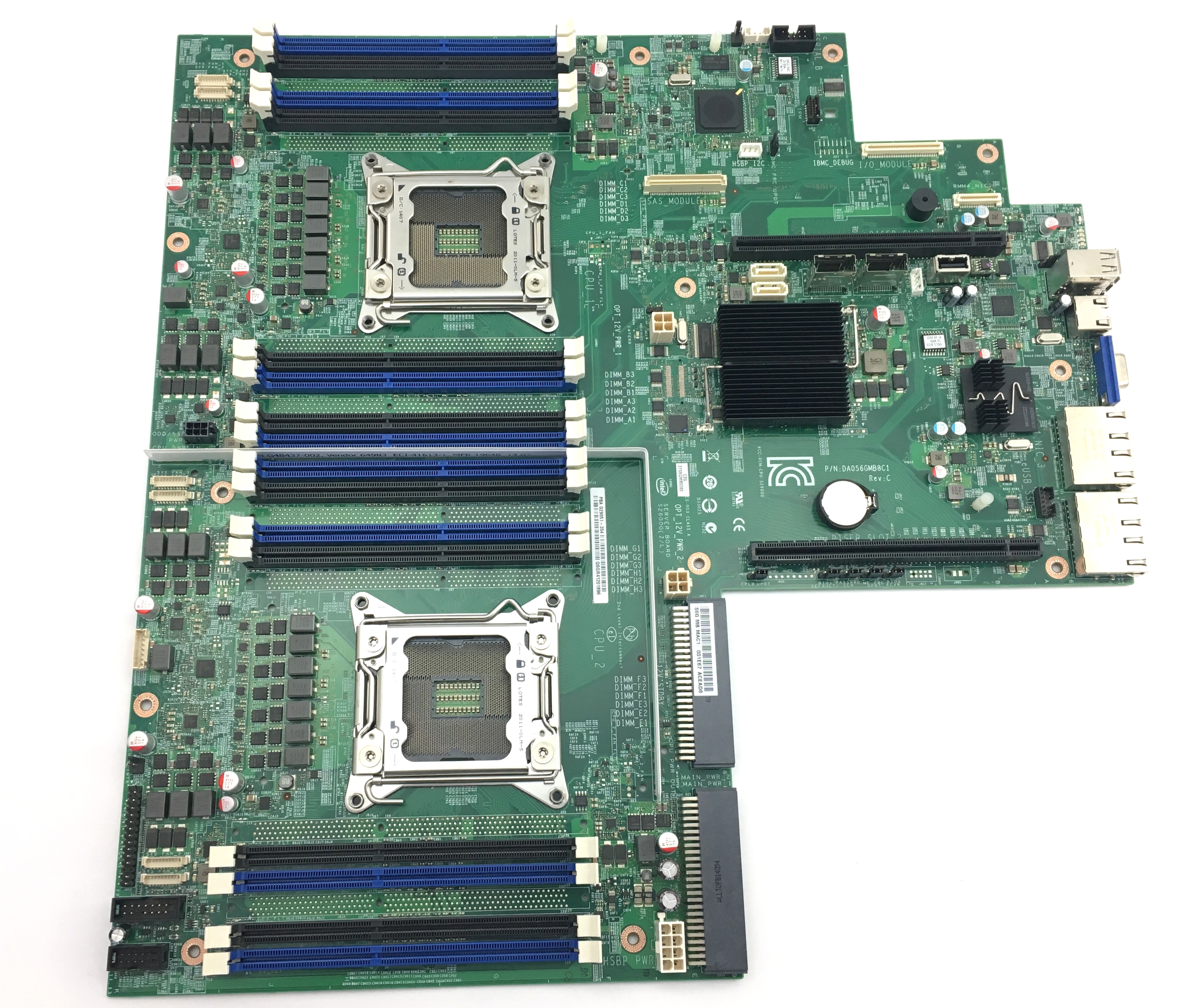 Intel Dual Socket LGA2011 16-DIMMs Slot System Board (DA0S6GMB8C1)