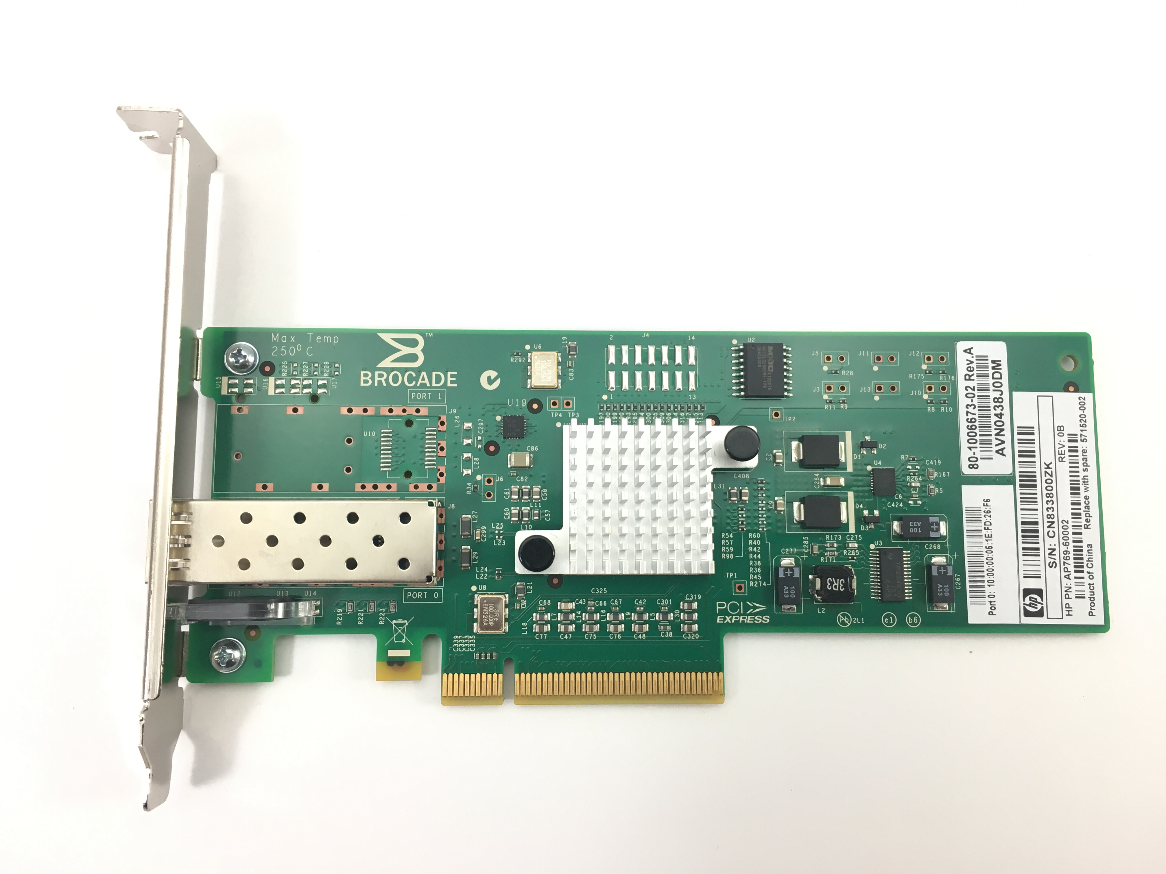 HP Brocade 81B 8GB PCI-E Single Port SFP Host Bus Adapter (571520-002)