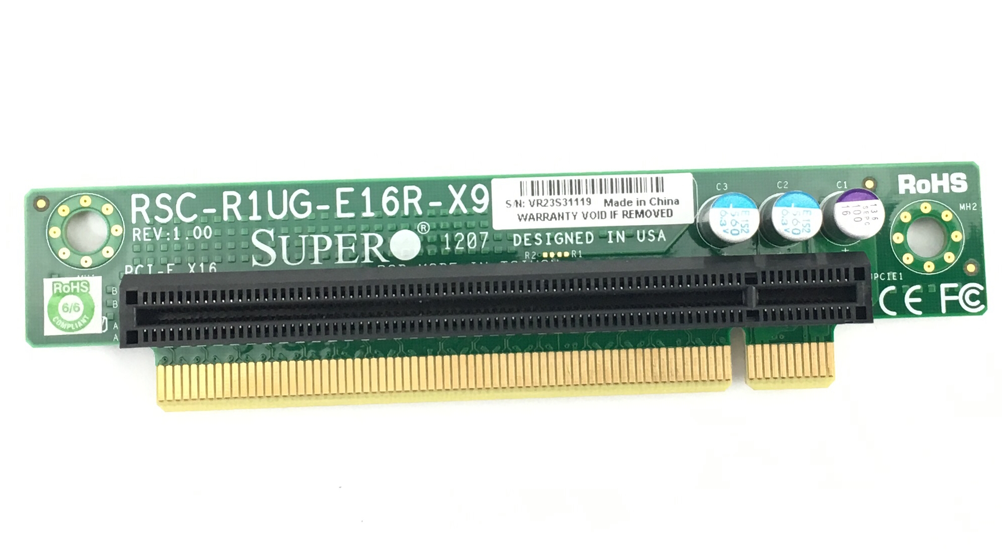 Supermicro 1U Rhs Passive PCI-E Riser Card (RSC-R1UG-E16R-X9)