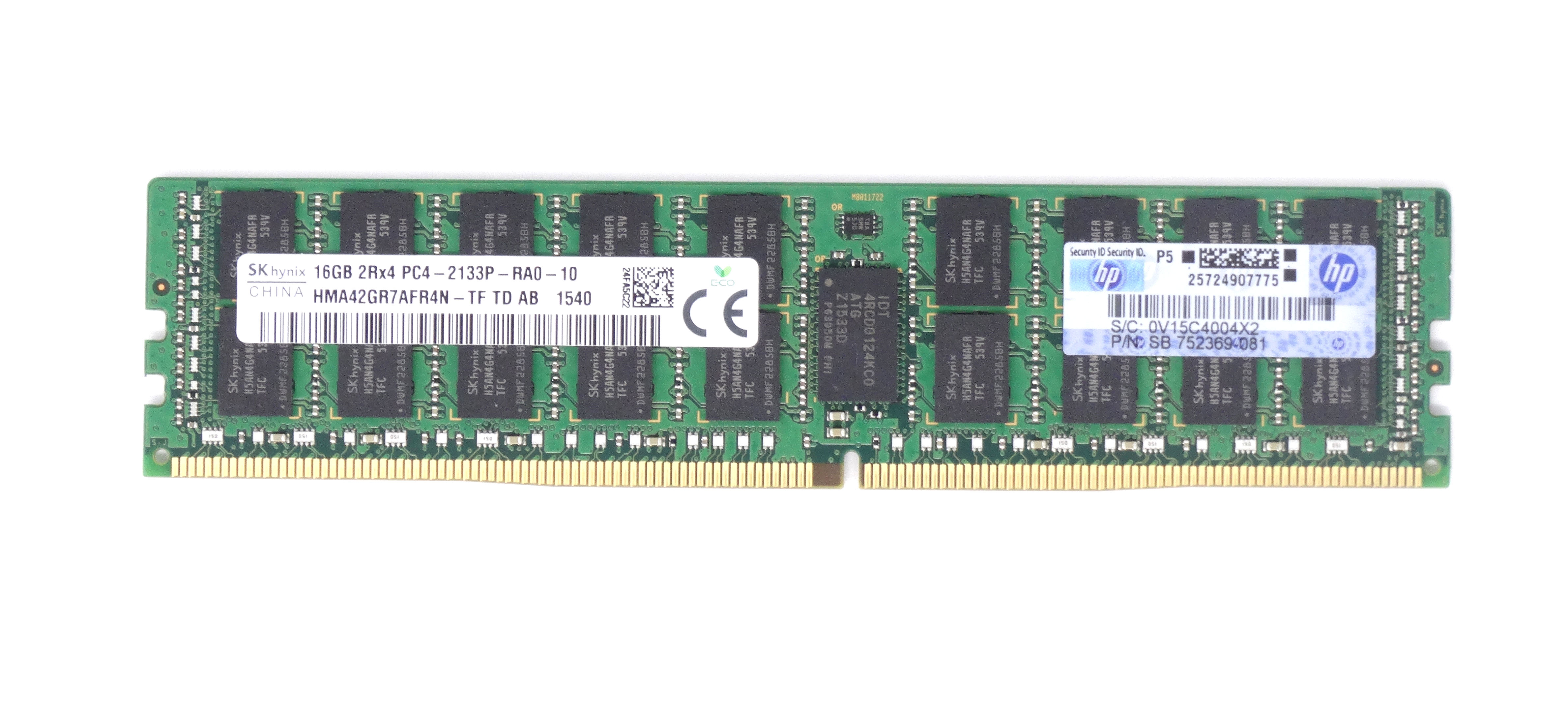 HP 16GB 2Rx4 PC4-2133P DDR4 ECC Registered Memory (752369-081)