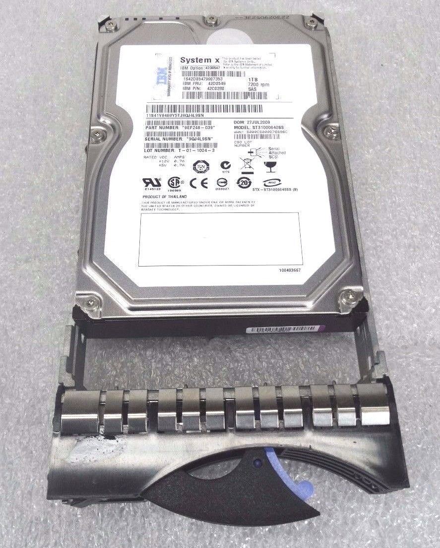 IBM 1TB 7.2K RPM SAS 3.5'' HDD Hard Drive (42D0549)