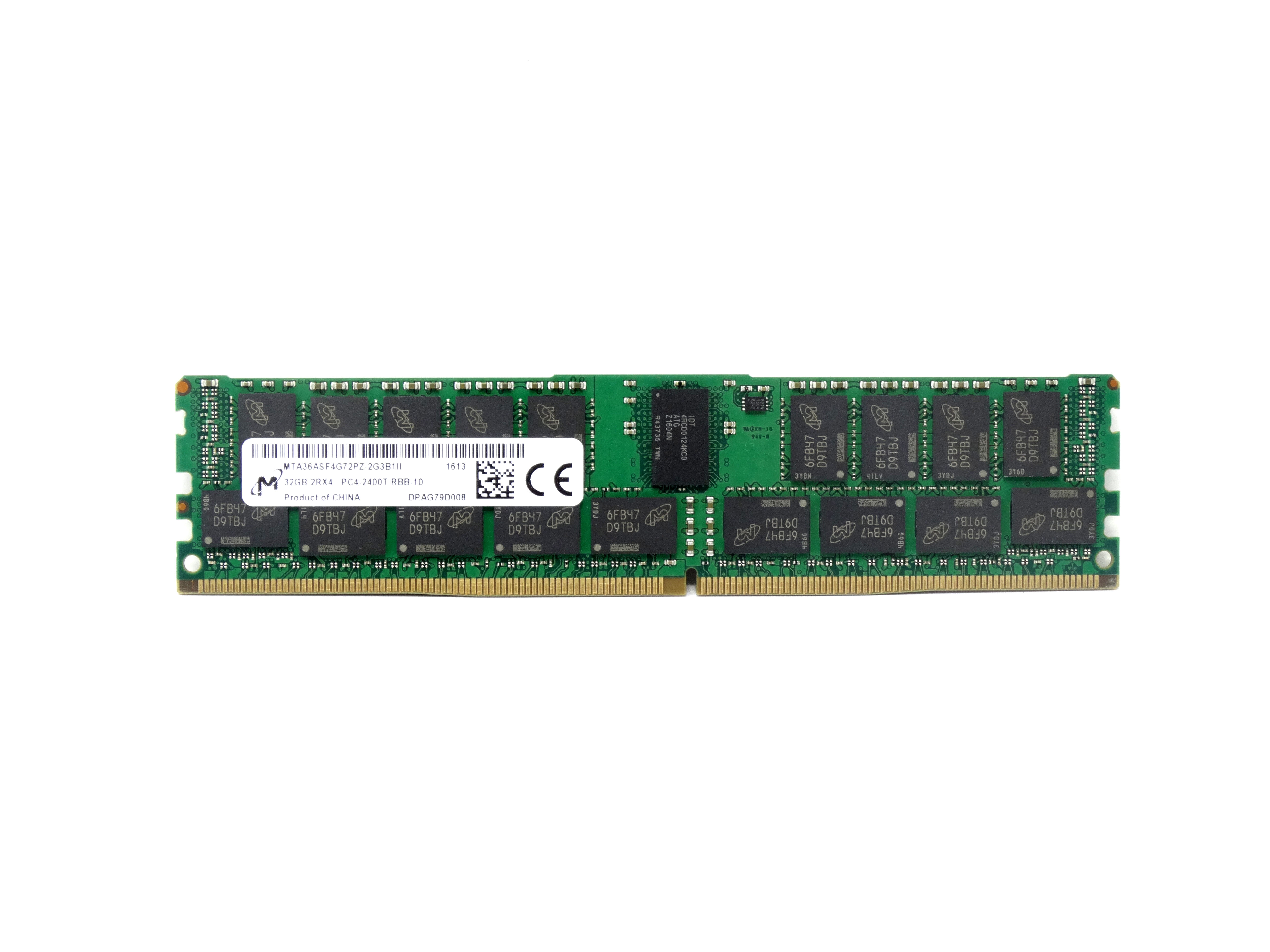 Micron 32GB 2Rx4 PC4-2400T DDR4 ECC Registered Memory (SYSTEMMTA36ASF4G72PZ-2G3B1)