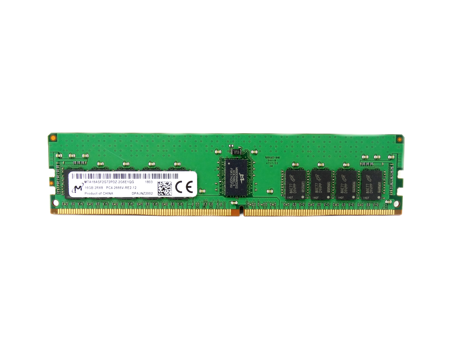 Micron 16GB 2Rx8 PC4-2666V DDR4 ECC Registered Memory (MTA18ASF2G72PDZ-2G6E1)