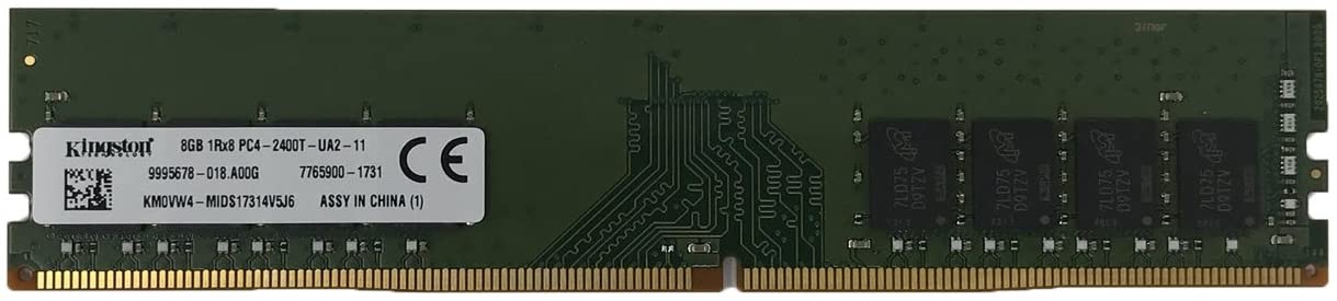 Kingston 8GB 1RX8 PC4-19200 DDR4-2400MHz Non-ECC Unbuffered DIMM Desktop Memory (KM0VW4)
