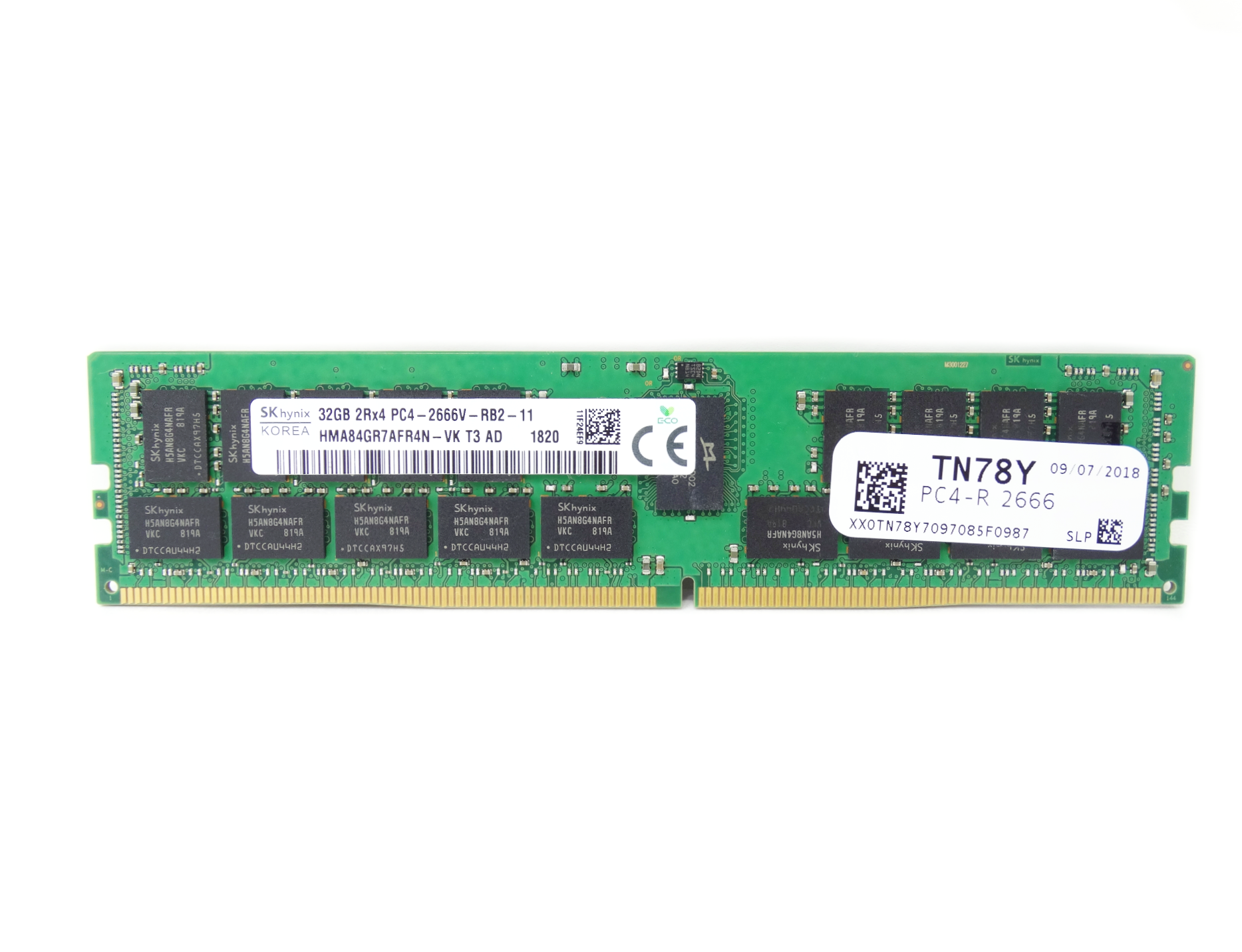 Dell 32GB 2Rx4 PC4-21300R DDR4-2666MHz ECC Registered RAM Memory (TN78Y)