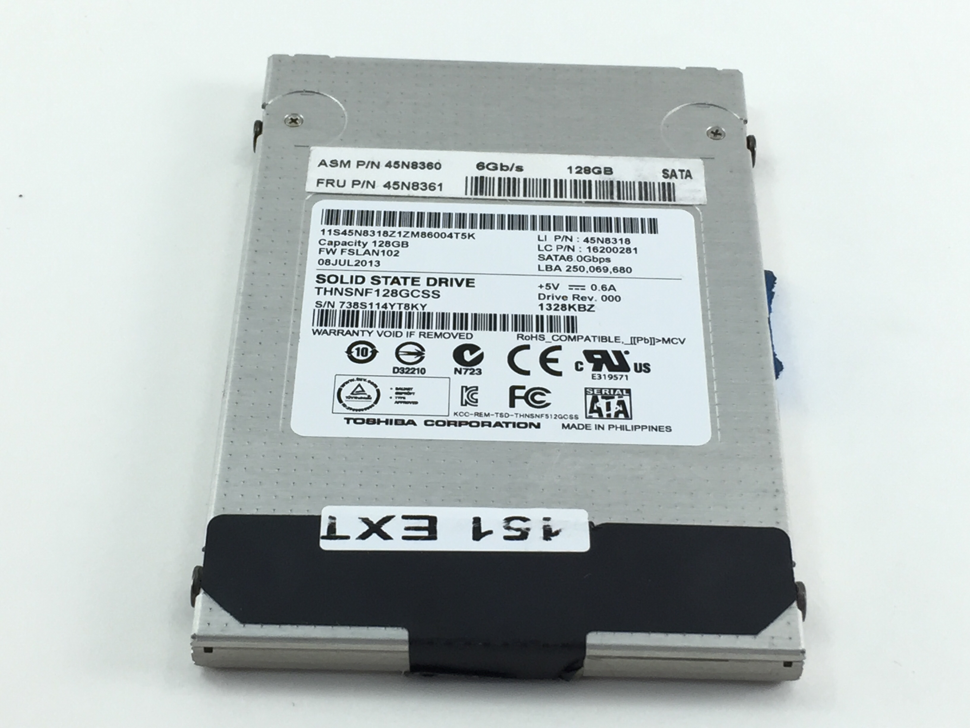 Lenovo 128GB 6Gbps SATA 2.5'' SSD Solid State Drive (45N8360)