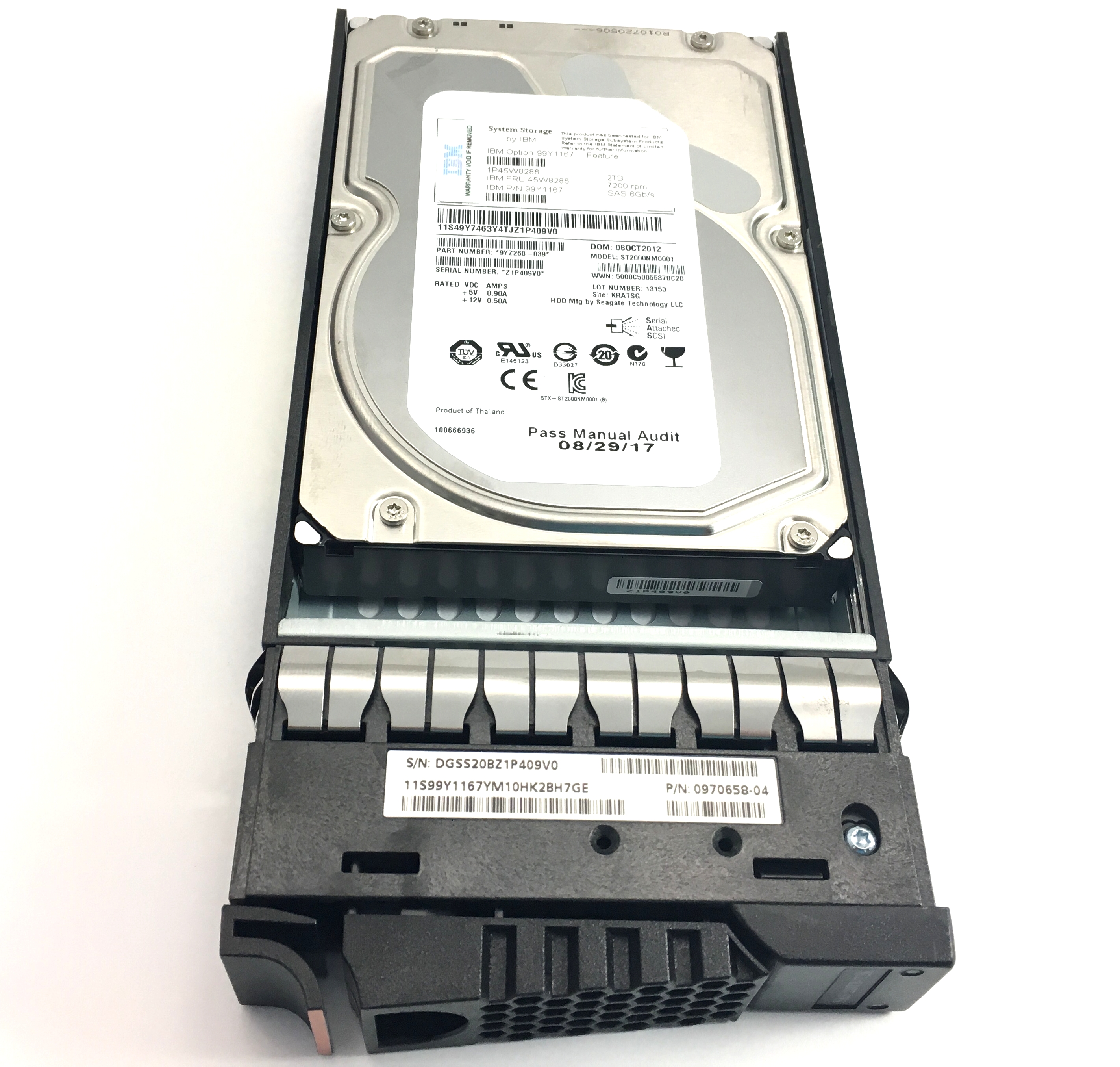IBM Seagate 2TB SAS 7.2K 3.5 HDD Hard Drive (45W8286)