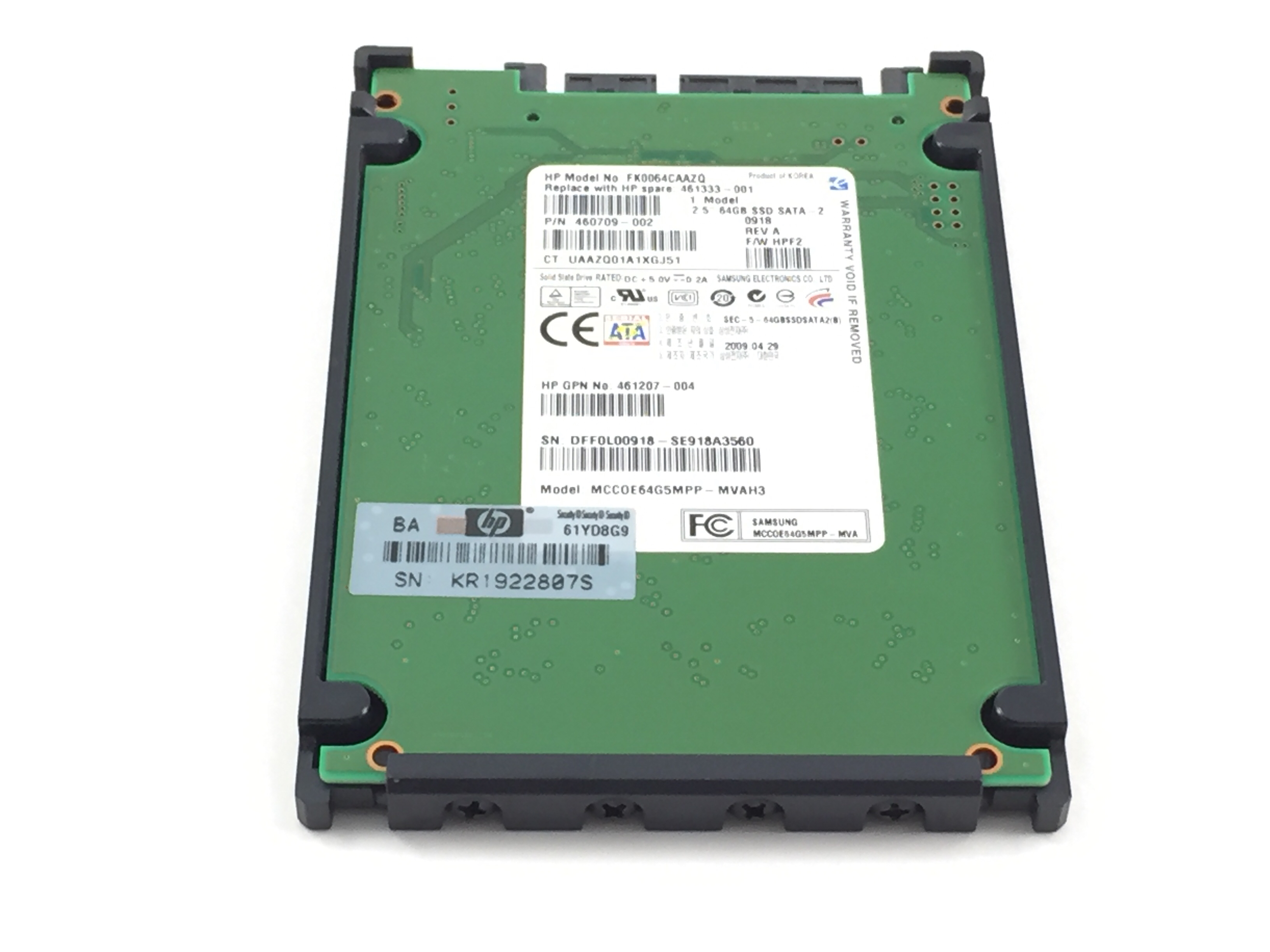 HP 64GB SATA 2.5'' SOLID STATE DRIVE SSD (461333-001)