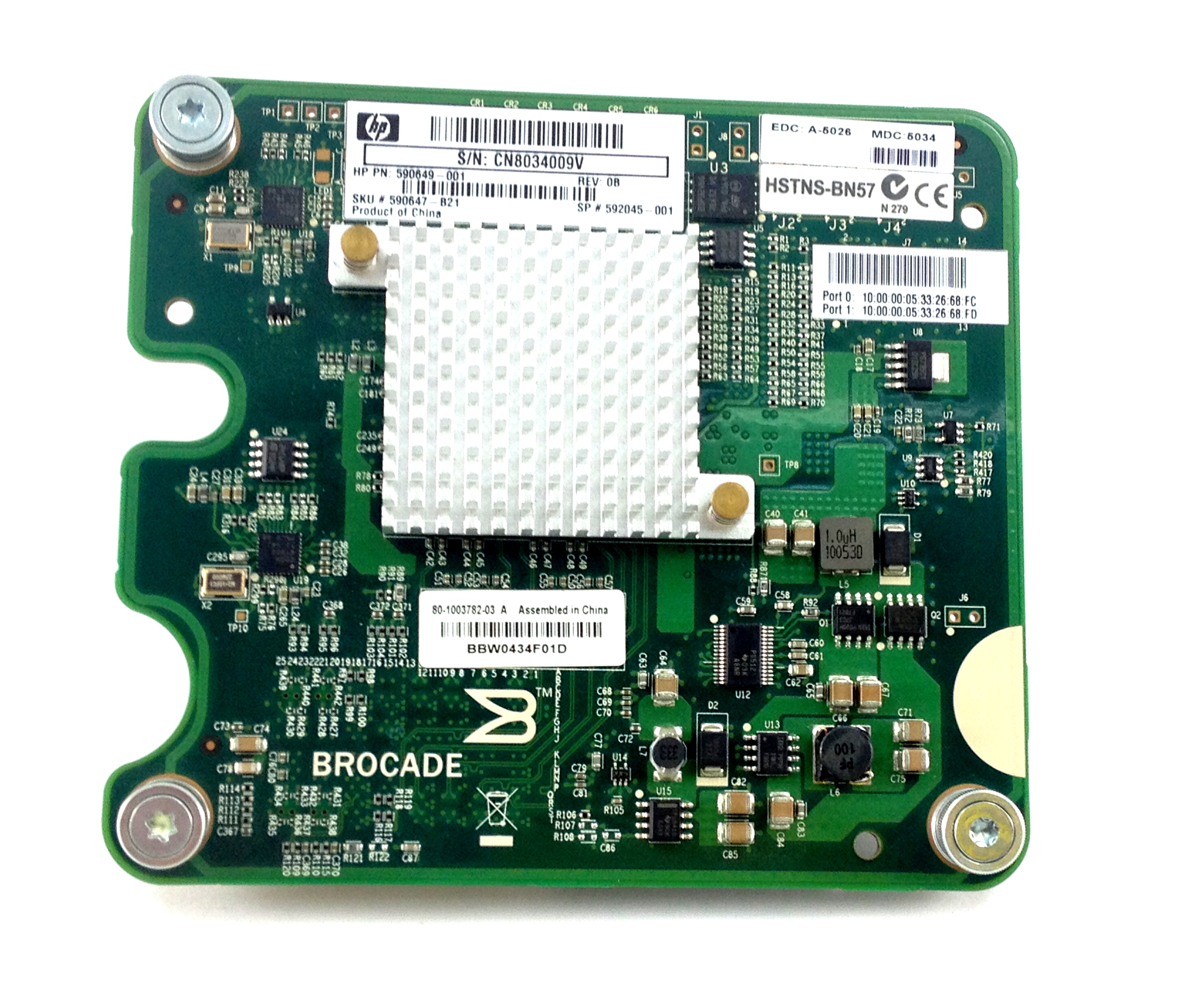 HP BLC Brocade 804 8GB Fiber Channel Mezzanine Host Bus Adapter (592045-001)
