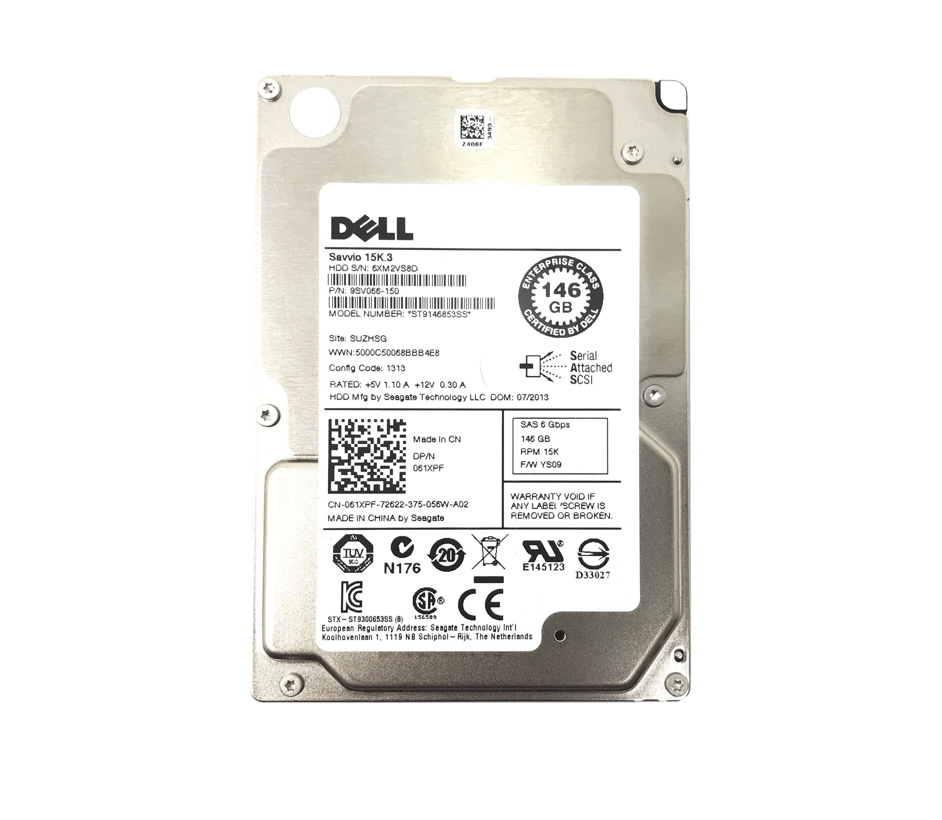 Dell Seagate 146GB 15K 6Gbps SAS 2.5'' Hard Drive (61XPF)